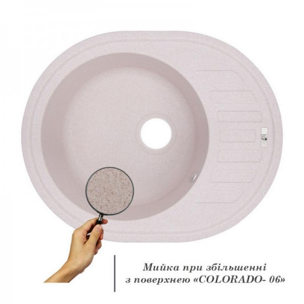 Мойка для кухни гранитная Lidz Мойка (COL-06) 620x500/200