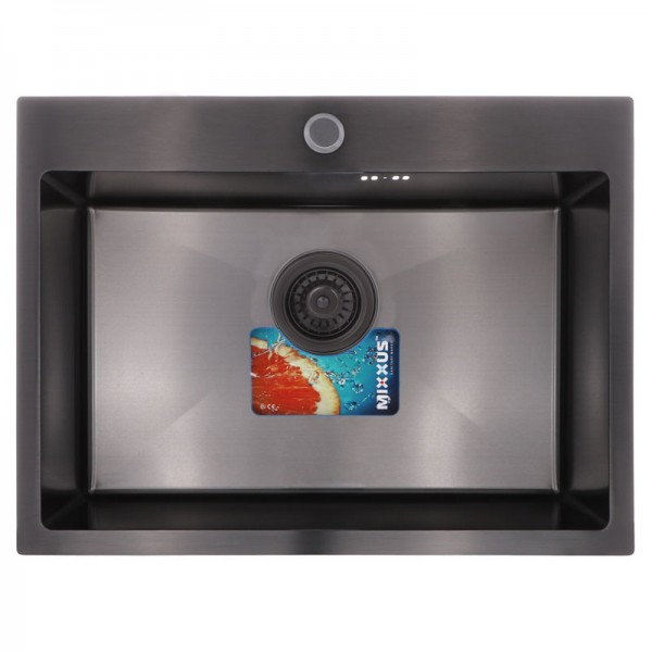 Набор Mixxus SET-6045-200x1.0-PVD Black (мойка+смеситель+диспенсер)