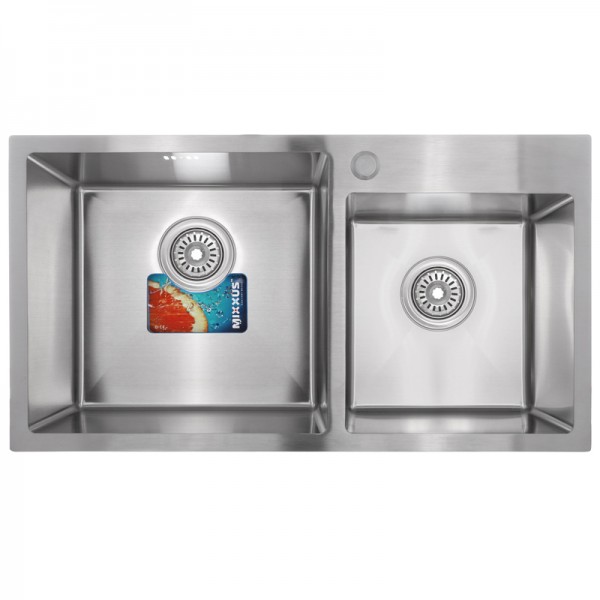 Набор Mixxus SET-7843D-220x1.0-PVD Satin (мойка+смеситель+диспенсер+сушка для посуды)